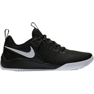 Nike Women's Hyperace 2 Fabric Low Top Lace Up Fashion, Black/White, Size 9.5