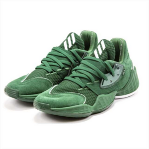 adidas Men's Sm Harden Vol.4 Team Volleyball Shoes, Dark Green White,9 M US